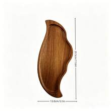 1pc Premium Rose Wood Serving Tray, Solid Wood Polished Easy Clean, Multi-Use Coffee Dessert Cheese Food Plate, Kitchen Accessory For Home Party Terrace Picnic, Table Decor For Living Room Bedroom, Halloween Christmas All Season Use - View 11