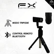 Palos Selfie Electrónico JC108 con Trípode Integrado, Soporte de Grabación Portátil para Fotos y Videos Estables al Aire Libre - Por defecto - Ver 4