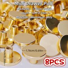 12PCS Mini 0.69 Inch Aluminum Alloy Drawer Knobs Handles, Suitable For DIY Jewelry Box, Makeup Box, Storage Box, Model Cabinet, Small Wooden Drawer, Small Cabinet Door Handles - A - View 9