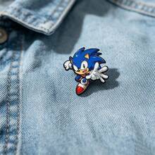 Hasbro Cartoon Sonic The Hedgehog Pin - Sonic The Kid Anime Merchandise Metal Badge For Clothes And Backpacks - Multi-color - View 2