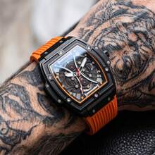 ONOLA Brand Fashion Hollow Skeleton Quartz Watch Sports Waterproof Watches Luminous Wristwatch With Gift Box Birthday Present For Men - A - View 8