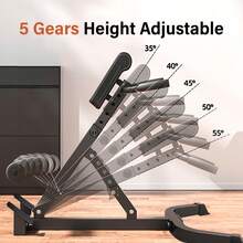 Roman Chair Back Extension, Folding Roman Chair Bench, Strength Training Supplies, Adjustable Lower Back Extension Machine for Lower Abdomen - Schwarz - Übersicht 5