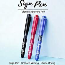1/3/6pcs Direct Liquid Ink Pens, Smooth Writing, 1.0mm High Density Fiber Tip, Stable Ink Flow, Quick Dry Leak-Proof Design, Suitable For Office, Study, Journaling And Note-Taking Professional Pens - Multicolor - View 11