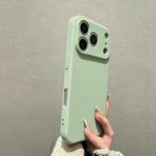 Casing Ponsel Silikon Cair Pelindung Kamera Karet Lembut dengan Lapisan Mikrofiber, Casing Ponsel Pelindung Anti Guncangan Kompatibel dengan iPhone 18 Pro 18 Pro Max, Kompatibel dengan iPhone 17 Pro Max 16 Pro Max 15 13 14 Plus 11 12 Mini XS Max 7 8 Plus SE 2020 SE 2022 6 Plus 6S, Hadiah Kembali ke Sekolah untuk Teman - Hijau Matcha - View 4