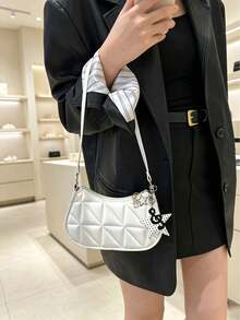 Ladies' New Versatile Underarm Bag - Korean Version With Diamond Pattern, Crossbody Bag, Solid Color, Easy And Elegant Texture, Single Shoulder Bag - Multicolor - View 8