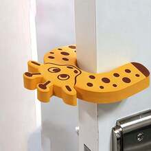 2pcs Safety Door Finger Pinch Guard, Cute Giraffe Foam Door Hinge Cover, Prevent Door Closure Finger Protector For Home Safety - A - View 2