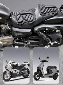 Motorcycle Seat Cushion Front And Rear Comfort Pad Universal Shock-Absorbing Breathable Non-Slip Lycra Material Suitable For Motorcycle Scooter, Motorcycle Essential - A - View 2