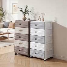 EZIFY 4/5/6-Tier Drawer Storage Cabinet, Modern Minimalist Design, Space-Saving Multi-Drawer Organizer, Portable Unit For Keys/Masks/Small Items, For Entryway/Hallway/Bedroom. - 6-tier White/Grey - View 12