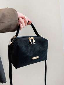 1pc Solid Color Square Bag, Casual Minimalist And Fashionable, Suitable For Daily Outings And Travel, Can Easily Accommodate Daily Essentials. Multi-Functional Item, Suitable For Various Styles And Occasions. - Multicolor - View 7