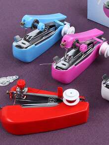 1pc Mini Manual Sewing Machine, Full-Function Sewing Machine, Fast Sewing Machine, Portable Metal Sewing Machine, Multi-Function Household Sewing Machine, Compact And Easy-To-Use Sewing Tool Without Power Supply - One Size Fits All - View 7