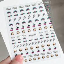 Japanese Cartoon Self-Adhesive Nail Stickers, 12pcs Cute Cat & Rabbit Nail Art Decals - One Size - View 10