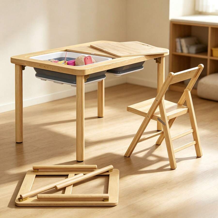 Folding Tables & Chairs - Apricot - View 1