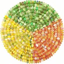 31/51/101 Pieces European-Style Large-Hole Beads-Mixed-Color, Assorted-Style Spacer Beads-Suitable For DIY Beaded Keychains, Necklaces, And Bracelets. - Orange Yellow Green - View 8
