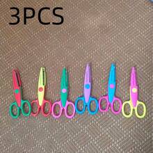 7pcs, Material: Polypropylene. This Set Of Wavy Edge Safety Scissors Is A Complete Multi-Functional Handicraft Tool, Including Various Different Shapes Of Cutting Tools, Suitable For Handicraft, DIY Activities, Paper Cutting And Sewing, Student Scrapbook Making, And Christmas Gift Making (1/3/6/7pcs) - Multi-color - View 13