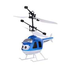 Avión de control remoto en miniatura, avión eléctrico para niños, helicóptero con control por infrarrojos y activación manual, juguete para volar en interiores y exteriores, para niños y niñas, un regalo de cumpleaños. - Rojo - Ver 7