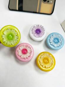 1. Dudukan Ponsel Berbentuk Bunga Daisy Transparan Berwarna Permen, Dudukan Ponsel Meja Malas yang Dapat Dilepas dan Diperpanjang, Dudukan Ponsel yang Dapat Ditarik - MultiWarna - View 2