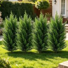 1/2/3/4 Pcs Artificial Ground Plug Tree Pine Tree - With Ground Plug, High-Quality Oversized Simulation Green Plant, Tropical Green Plant, Maintenance-Free, Suitable For Villa Courtyards, Leisure Corners, Sunrooms, Pool Areas, Hotels, Offices - Green - View 7