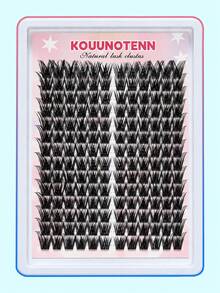 168Pcs Black Band DIY Lash Clusters, Mixed Length Individual False Eyelashes, Natural Voluminous Cluster Lashes For Customizable Eyelash Extensions, Daily Wear, Dating & Party Makeup - View 7