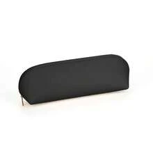 Solid Color Minimalist PU Large Capacity Pencil Case, Multi-Functional Storage Bag, Suitable For Makeup Brushes, Cosmetics And Student Stationery - Single Piece - View 17