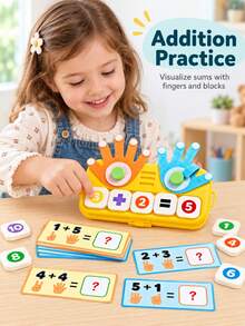 Finger Number Calculation Toy, Children's Addition And Subtraction Early Education Educational Toy, Math Cognitive Teaching Tool, Children's Math Finger Counting Toy, Addition And Subtraction Practice, Educational Desktop Toy Number Cognitive Finger Calculator, Addition And Subtraction Learning Educational Toy - Multicolor - View 12