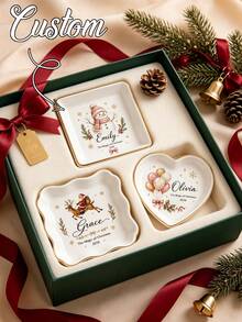 Personalised Photo Trinket Dish: Custom Jewelry Ring Dish, Wedding Gift, Bridesmaid Proposal, Trinket Tray For Best Friend, Bestie - Multicolor - View 4