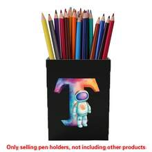 Acrylic Makeup Brush Storage Case Pen Holder Desktop Office Pen Box Study Stationery Organizer Box Dressing Table Storage Brush Holder Suitable For Home School Office Holiday Gift Initial Name 26 Letters Pattern - Black - View 12