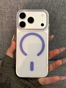奢華高透明 PC 磁吸手機殼，適用於 iPhone 18 Pro Max 17 Pro Max 17 16 15 14 Pro Max，支援無線充電防震保護殼 - 紫色 - 查看 5