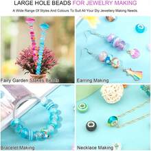 31/51/101 Pieces European-Style Large-Hole Beads-Mixed-Color, Assorted-Style Spacer Beads-Suitable For DIY Beaded Keychains, Necklaces, And Bracelets. - Orange Yellow Green - View 6