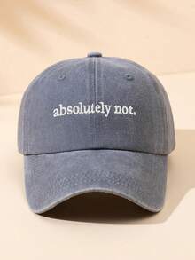 MAKEFGE 1pc Unisex Absolutely Not Embroidered Baseball Cap, High Quality Classic Washed Vintage Baseball Cap, Soft Comfortable Sweat-Absorbent Breathable Outdoor Casual Sports Adjustable Sun Hat - A - View 9