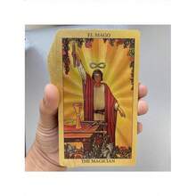 Classic Tarot Beginner Divination Cards, 4.72x2.76 Inches, With English And Spanish Guides, Waterproof And Wrinkle-Resistant, Suitable For Beginners, Lightweight And Fashionable Card Set, Includes Detailed User Manual, Experience Authentic Tarot Divination Game - Multicolor - View 2