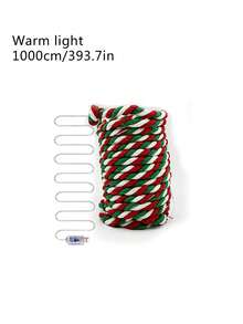 USB Colorful Christmas Light String, 5m/10m Candy Cane Twisted LED Fairy String Lights, Flexible Indoor Decorative Light Rope, Suitable For Christmas Tree, Stairs, Fireplace, Window And Holiday Party Decoration - Christmas Santa Claus String Lights - View 13