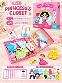 Children's Desktop Magnetic Puzzle Game DIY Magnetic Book Crazy Face Dress-Up Game And Preschool Learning Activity, Travel STEM Toy, Fun Refrigerator Magnets Suitable For 3-8 Years Old - DIY Dress Up - View 3