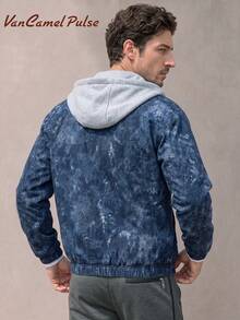 Vancamel Pulse Men's Minimalist Versatile 2 In 1 Sweatshirt Jacket, Casual Commuter Top - Blue - View 3
