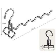 1pc-[Foldable & Portable]Drying Rack, Indoor Balcony Outdoor Easy Hanging Drying Tool, Travel Hotel Business Trip Hanging Rack, 3-Hook/5-Hook Optional, Silver/Black, Multi-Functional Drying Rack, Laundry Storage And Organization, Clothes Drying Rack. No Place To Dry Clothes In Hotel? Foldable Drying Rack, Just Hang And Use! Fold It And Put It In Your Bag, A Must-Have For Travel And Business Trips. - Multicolor - View 12