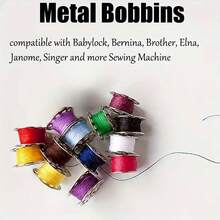 12/30/42PCS Sewing Machine Bobbin Case & Metal Steel Bobbins Set, Heavy‑Duty Sturdy Spool Bobbin Replacement Kit & Repair Supplies, Household Domestic Sewing Machine Parts, Durable Sewing Accessories Compatible For Most Standard Home Sewing Machines. - Multicolor - View 4