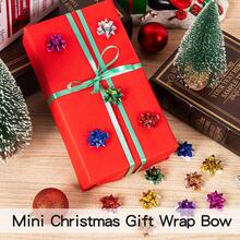 30/50/100/200 Christmas Gift Bows, 2-Inch/3-Inch New Year Ribbon Bows, Self-Adhesive Small Gift Bows For Packaging, Various Star-Shaped Metal Bows (In Random Colors) - Bow Star Flower - View 4