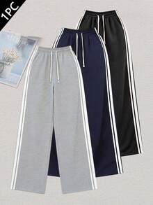 These Striped Long Pants Are Suitable For All Seasons, Perfect For Outdoor Activities And Casual Wear, And Easy To Pair With Various Sports Tops - Light Grey - View 7