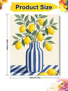 DIY Digital Oil Painting Kit - Lemon Tree Jar, Beginner Canvas Art Handmade Painting Craft, Home Decor For Living Room, Bedroom, Holiday Gift, Includes Painting Tools. - Sets - View 11