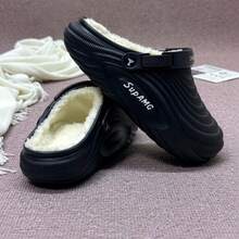 Pantuflas Acolchadas para Hombre, Cierre Completo, Uso Casa y Calle - Negro - Ver 1