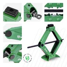 2T Black Iron Scissor Car Jack, 2 Ton Lifting Capacity, Compact Trunk Size, For Vehicle Tire Change - Black - View 5