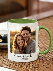Personalised Photo Mug With Text | Custom Picture Coffee Mug Gift For Her | Printed Photo Cup | Unique Birthday Gift Idea - Multicolor - View 5