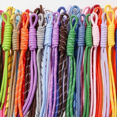 6/10/20/30/50/100pcs Y2K Multicolor Nylon Rope DIY Handmade Weaving Set, Suitable For DIY Phone Lanyard, Keychain Making Materials, Backpack Decoration Materials,Handmade Accessories, Crafts, Wedding Decoration,Party Favors, Halloween,Christmas Gifts