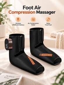 New Leg Massager With Air Pressure Kneading And Heat Therapy For Leg Joints, Sole, Ankle And Foot, Electric Foot Massager - Multicolor - View 4