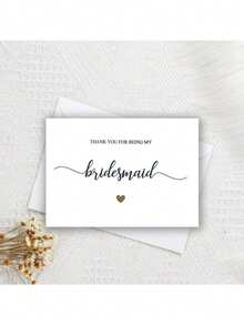 1PC Thank You For Being My Bridesmaid Card, Thank You Card, Thank You Bridesmaid, Thank You Card, Wedding Thank You Card, Bridesmaid Card - View 5