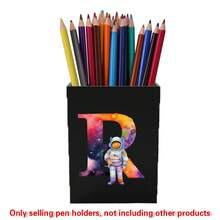 Acrylic Makeup Brush Storage Case Pen Holder Desktop Office Pen Box Study Stationery Organizer Box Dressing Table Storage Brush Holder Suitable For Home School Office Holiday Gift Initial Name 26 Letters Pattern - Black - View 19