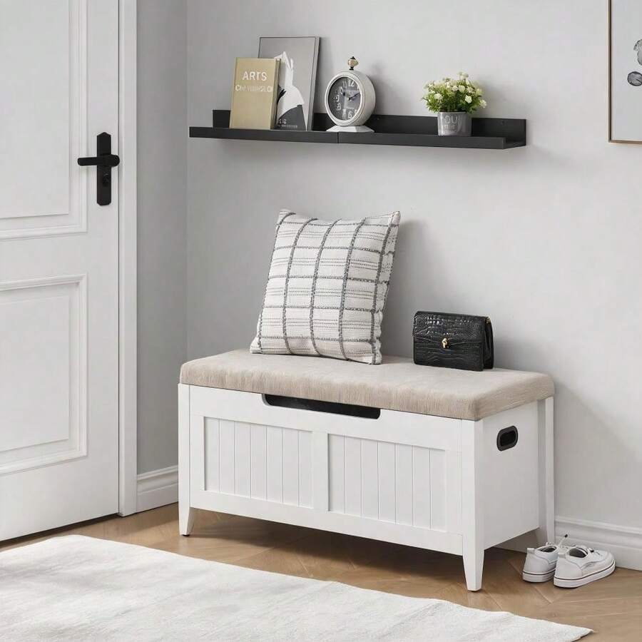 Storage Benches & Ottomans - White - View 1