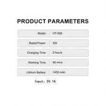 Hatteker 1 bộ máy cạo râu và tông đơ tóc điện 2 trong 1 cho nam, dao cạo điện điều chỉnh nhiều tốc độ - Nhiều màu - Xem 4