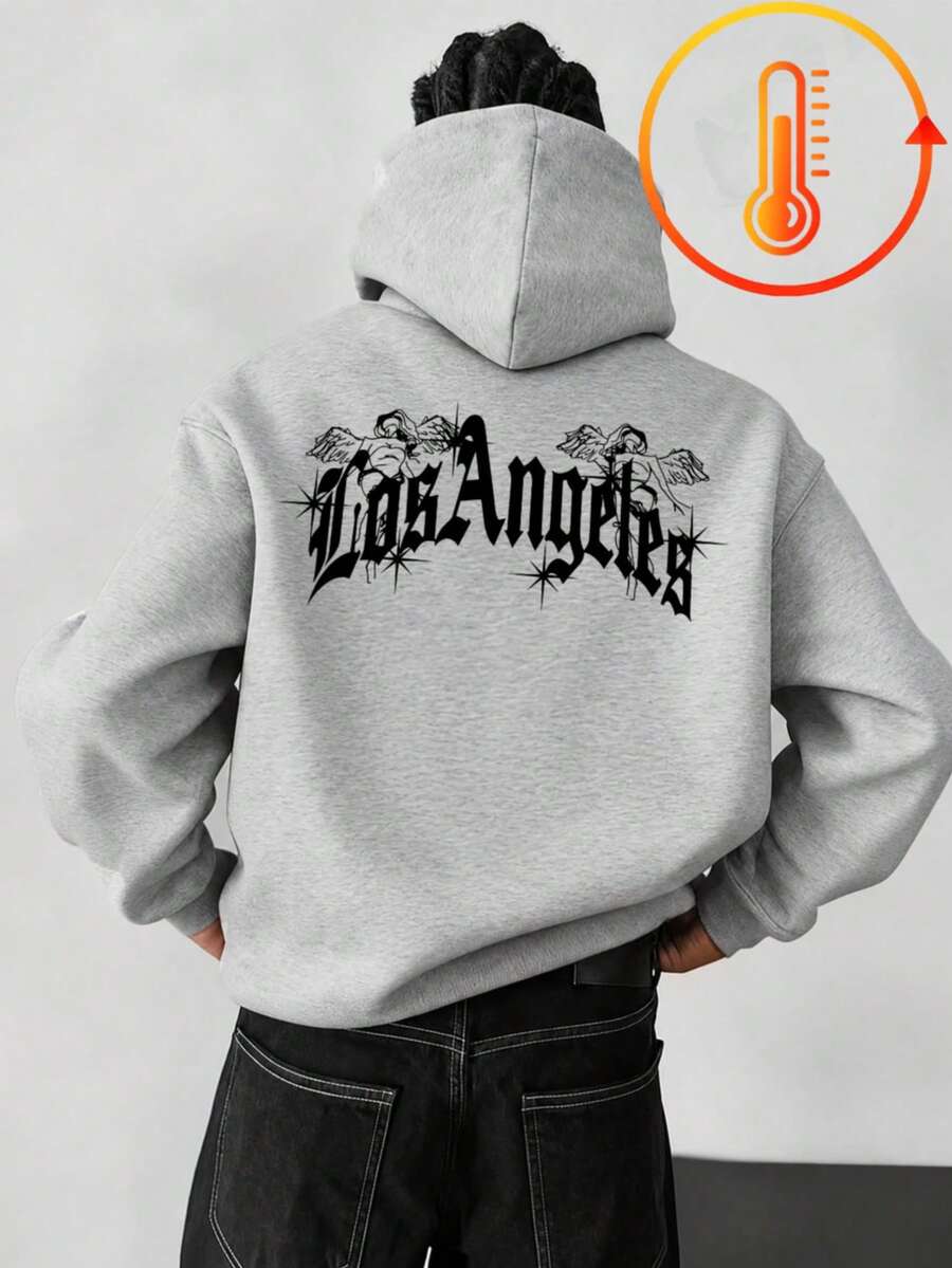 Tween Boy Fun Graphic Print Pullover Sweatshirt, Warm And Comfortable Thermal-Lined Pullover Sweatshirt For Autumn/Winter - Grey - View 1