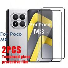 2pcs High Definition Curved Tempered Glass Screen Protector Compatible With Xiaomi Poco F8 Ultra/F8 Pro/F7 Ultra/F7 Pro/F7/M8 Pro/M8/M7 Pro/X6 Pro/X6/C85/C75/C65, Sensitive Fingerprint Unlock, Anti-Drop, Anti-Scratch, Wear-Resistant, Auto-Exhaust, Bubble-Free - Clear - View 18
