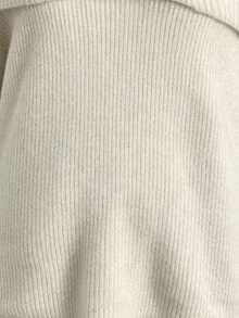 Women's Plus Size Off-Shoulder Sweater, Long Sleeve Knit Pullover, Suitable For Autumn/Winter, Fashionable Women's Top - Beige - View 4